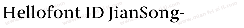 Hellofont ID JianSong字体转换